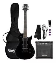 Combo Washburn N1bpack Guitarra Eléctrica Negra