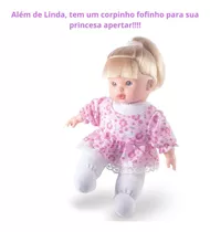 Boneca Nenem Menina Coleção Hair Soft Super Macia Milk Toys Model Loira