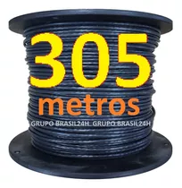 Cabo Rede Cat5e Preto 305m Cat5-e Cat-5e Net Rolo Connect