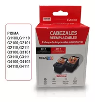 2 Cabezal Original Color Y Negro Canon - G2100 G3100 G4100