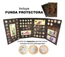 Álbum Tríptico Para Monedas Conmemorativas $5 $20 Y Billetes