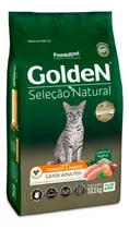 Ração Golden Seleção Natural Gatos Adultos Frango & Arroz 10,1kg