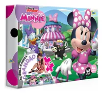 Quebra Cabeca Minnie Mouse Grandao 48 Pecas Toyster