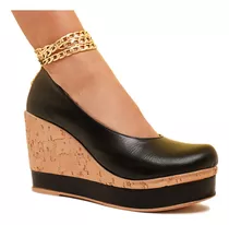 Stilletos Taco Chino Plataforma Mujer Eco Cuero Denise