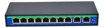 9 Porta 10 / 100mbps 8 Port E 2 Uplink Power Over Ethernet