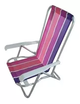 Reposera Silla Aluminio 4 Posiciones Playa Reclinable Oferta