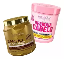 Forever Liss Banho De Verniz 1kg E Desmaia Cabelo 9250g 