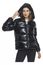 Campera Puffer Engomada Capucha Desmontable 