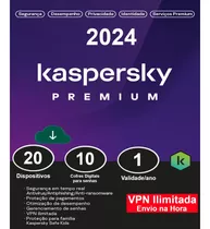 Kaspersky Antivírus Premium 20 Dispositivos 1 Ano