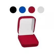 10 Estojos Caixinha Veludo Para Aliança - Alta Qualidade - Vermelho, Preto E Azul