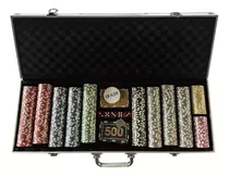 Maleta Poker Profissional 500 Fichas Numeradas Kit Completo