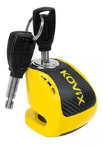 Candado Disco Moto Kovix Kns6 Pin 6mm Alarma 120db Amarillo