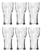 Jogo De Copos Coca Cola Vidro 470ml Contour Nadir 6pçs Cor Transparente