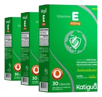 3 Cx Vitamina E 400 Katigua 90 Capsulas