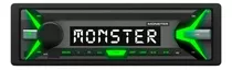 Estéreo Para Auto Monster Sound X 1100 Con Usb, Bluetooth Y Lector De Tarjeta Sd