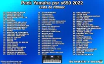 Pack Ritmos Yamaha Psr S650 Atualizado Ritmos Profissionais 