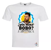Poleras Messi  Que Miras Bobo  100% ALG. Niños/as Jóvenes