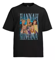 Camiseta Algodão Unissex Tshirt Graphic Tees Hannah Montana