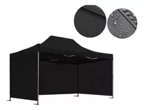 Toldo Plegable 3x4,5 Reforzado Filtro Uv + Laterales Negro