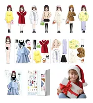 Magnetic Fashion Kids Brinquedo Vestir Princesas Montessori