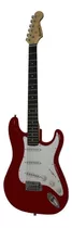 Guitarra Elétrica Queen's D137561 Stratocaster De  Hardwood Vermelha E Branca Com Diapasão De Bordo-açucareiro