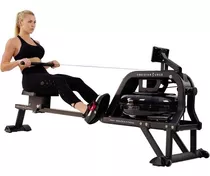 Sunny Health & Fitness Obsidian Surge Water Rowing Machine (