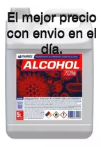 Bidón Alcohol Etílico 70% Sanitizante Liquido 5lt Con Anmat