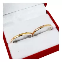 Alianzas Plata Y Oro 18kt El Par Anillo Boda M2d2 Rose A3c