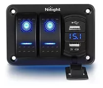 Nilight - 90116c Panel De Interruptores Basculantes De 2 Ban