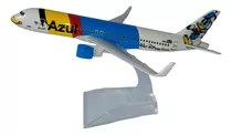 Miniatura De Avião A320 Azul Edição Especial Em Metal 16cm