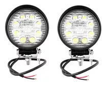 Par Faro Auxiliar Proyector 9 Led 27w Off Road 4x4 Redondo