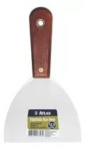 Espátula Aço Inox 12,5cm At6155/20 Cabo De Madeira - Atlas