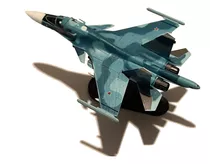 Miniatura Avião Bombardeiro Russo Sukhoi Su-34 Escala 1:100