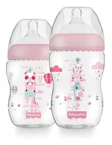 Kit 2 Mamadeiras First Moments Rosa 270/330ml Fisher Price