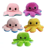 Pulpos Reversibles Peluches Para Niños 20x10 Cm Importados