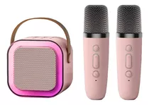 Caixinha De Som Karaokê C/ 2 Microfones Bluetooth Infantil 