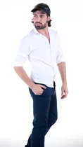 Pantalon Azul Hombre Verano Polo Club Chino Spandex