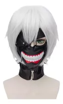 Máscara De Kaneki + Peluca Para Cosplay Tokyo Ghoul Anime 