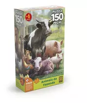 Puzzle 150 Peças Animais Da Fazenda Grow
