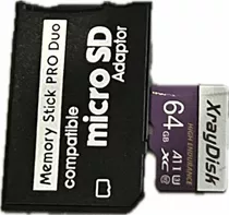Memoria Micro Sd 64gb + Adaptador Psp 1000/2000/3000