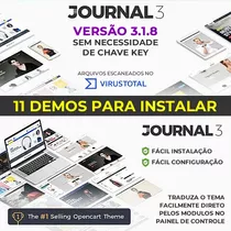 Tema Opencart Journal 3 Versão 3.1.8 + 11 Demos