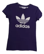 Remera De Algodón adidas Talle Xs Color Violeta