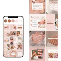 Pack Templates Instagram Canva Manicure Nails Designer