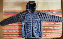 Campera Northface Usada De Pluma Con Capucha, Talle L