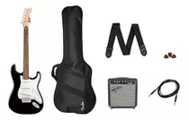 Guitarra Eléctrica Fender Pk Strat Bk 10g Kit