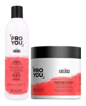 Shampoo 350ml + Mask 500ml Reparador Proyou The Fixer Revlon