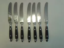 Set 4 Cuchillos Mesa Volf Bistro  Negro Acero Inox J J Maito