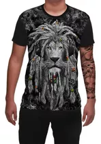 Stompy Camiseta Lion Reggae Leão Music Rasta