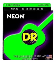 Encordado Guitarra Acustica Dr Strings Neon Green Nga-10