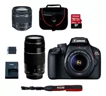 Kit Camara Canon Eos T100+lente 18-55mm+75-300mm+mochila+sd 